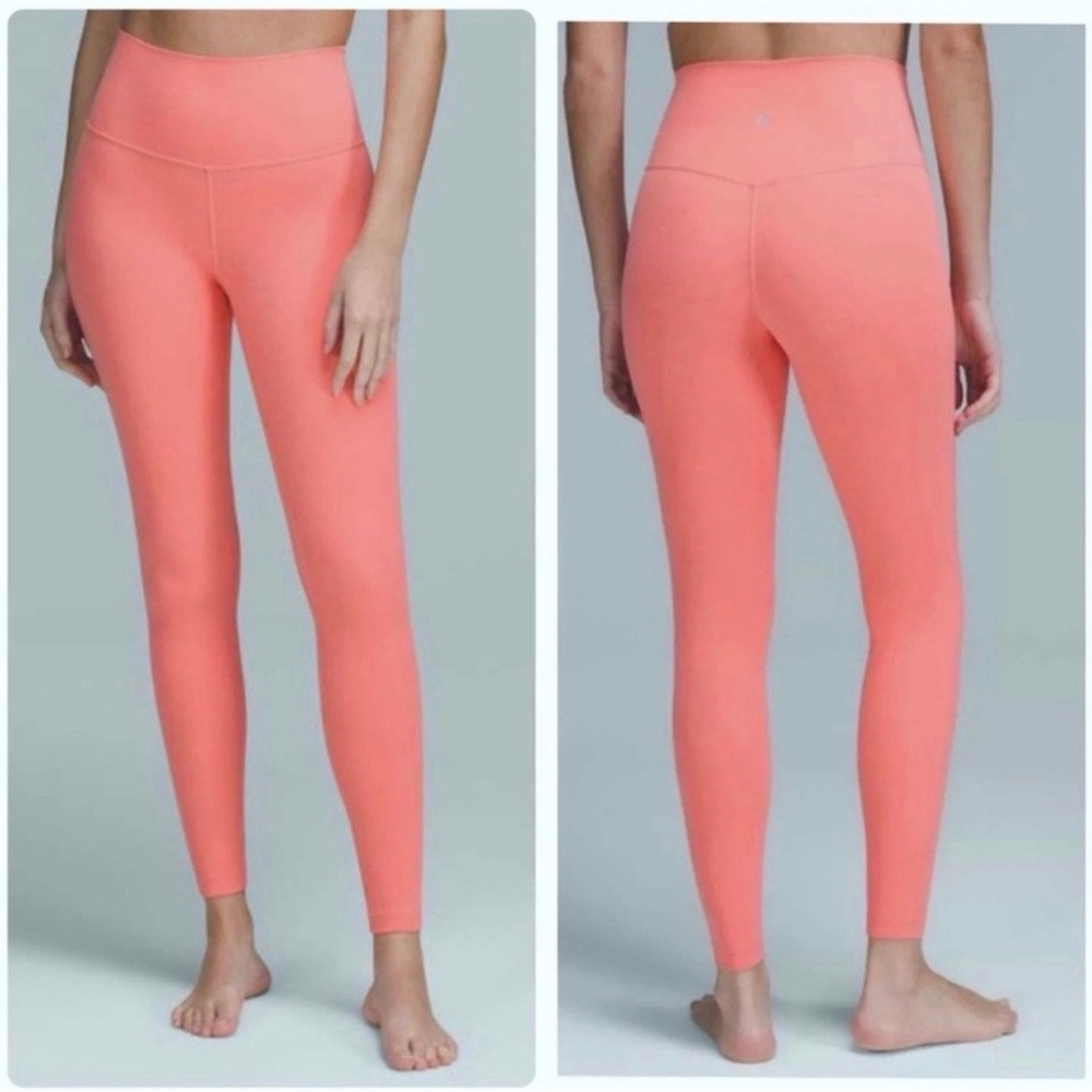 Lululemon Align Nulu Legging Pant | Size 2, 28"Pink / Coral (Raspberry Cream)